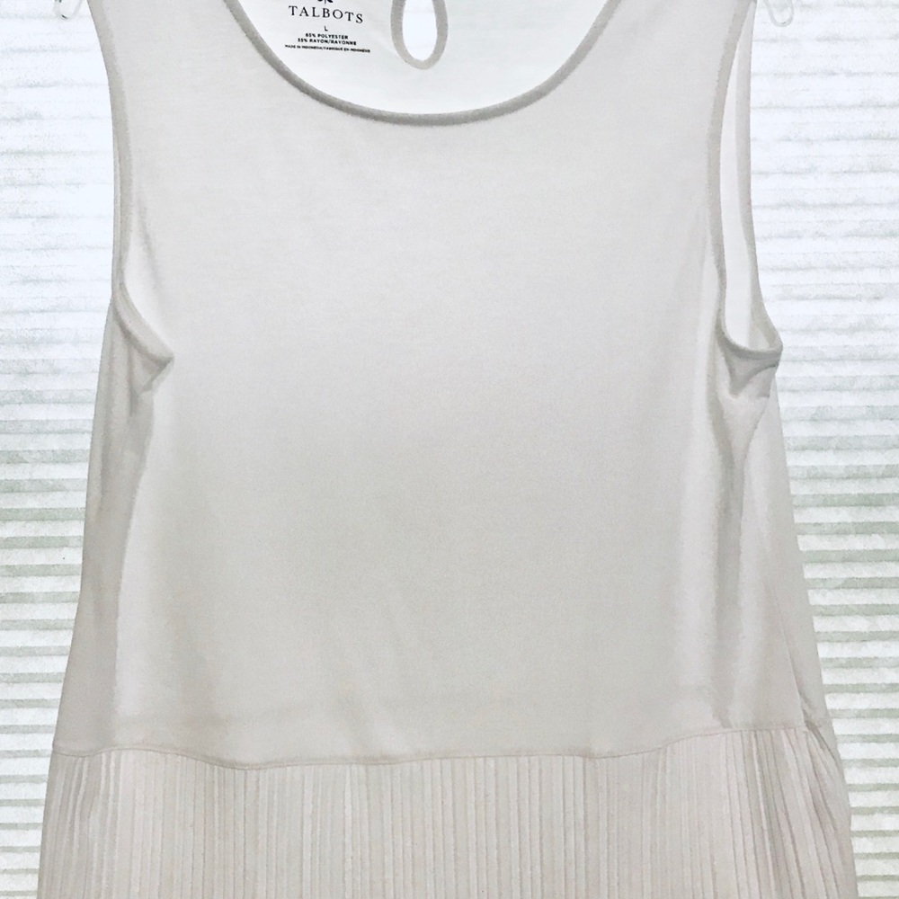 Talbots Sleeveless Knit Tee Size Large Blouse Top